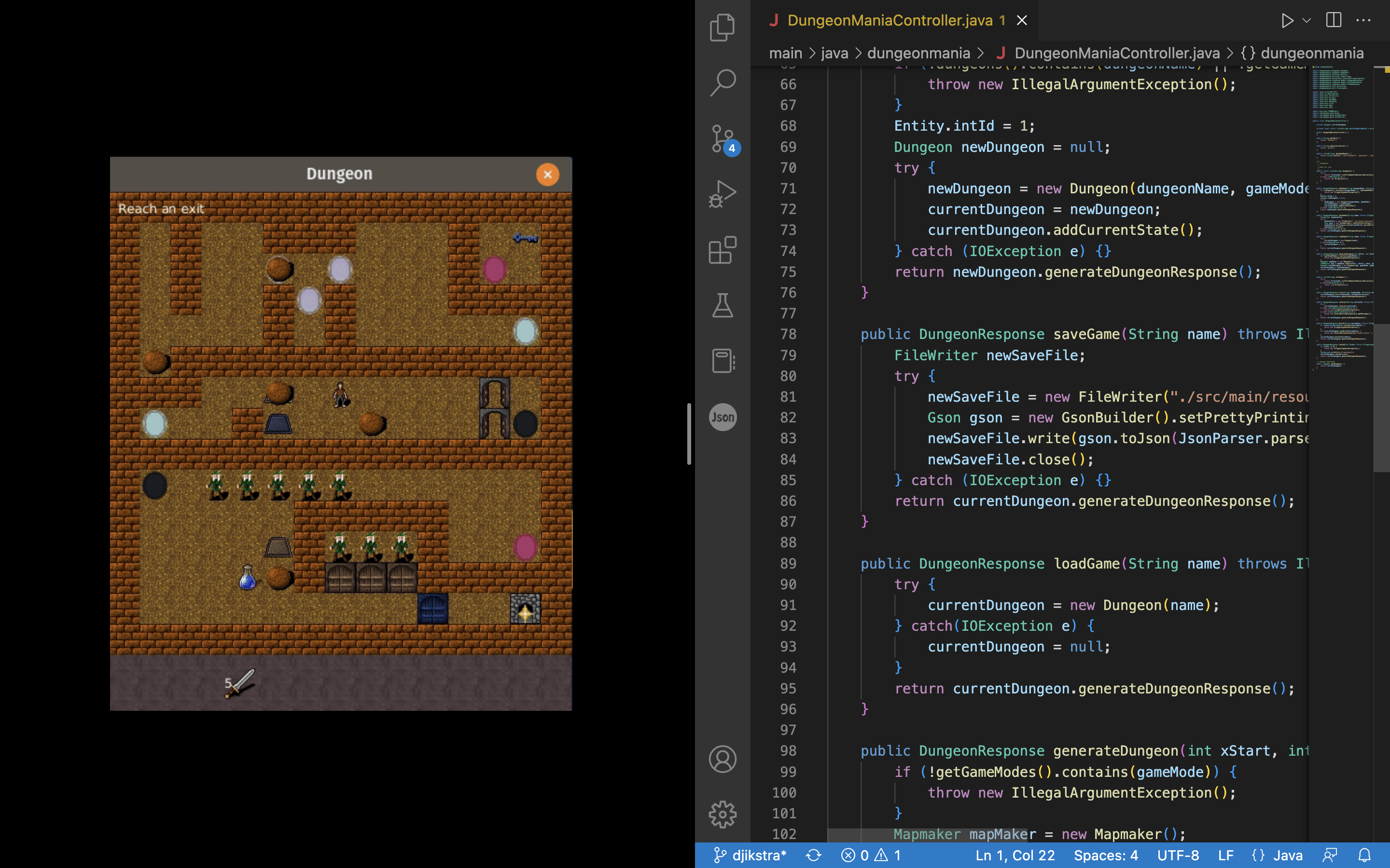 Dungeon Mania (Java-based Game)